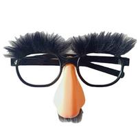 Helovino maskavimo akiniai ir ūsai, juokingi suaugusiųjų didelės nosies šventės reikmenys Black black
