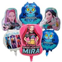 DeMons Hunting Balloon Kit Rumi Figure Balloon Kpop Girl Birthday Decoration Aluminum Film Balloon Baby Shower Party Supplies pink