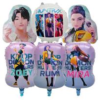 DeMons Hunting Balloon Kit Rumi Figure Balloon Kpop Girl Birthday Decoration Aluminum Film Balloon Baby Shower Party Supplies