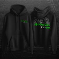 Kawasaki Ninja ZX-9R 1994–2003 - Motorcycle hoodie-Casual Pullover Sweatshirt Pullover for Riders M black