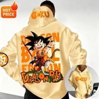 Son Goku Dragon Ball Rudens Harajuku Vyriškas Hoodie Gatvės stilius Moteriškas Vintage Žieminis Per dydį su gobtuvu Megztinis ilgomis rankovėmis Unisex 6XL beige