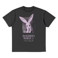 Ariana Grande Album Dangerous Woman 10 anniversary 2026 T shirt 100%Cotton Unisex Men‘s Women's T-Shirt Tour Y2k Fans Casual Tee 100 gray