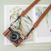 PU Odos Fotoaparato Dėklas Fujifilm X-T30 III II X-T20 Veidrodiniams Fotoaparatams - Atsparus Smūgiams Rankinis Krepšys, Kavos Juodos Spalvos Coffee with Strap