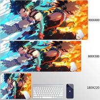 Academia All Might Anime My Hero Mouse Pad Xxl Gaming Accessories Office Gamer Keyboard Desk Mat NonSlip Laptop Anime Mousepad 800x300X2mm orange