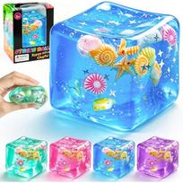 NeeDoh Vandenyno Kriauklės Minkštas Sensorinis Suspaudžiamas Kubas – Nerimą Malšinantis Fidget Žaislas Color box 1pcs white