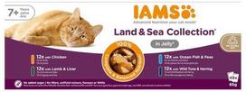 Eukanuba IAMS Senior Meat  AND amp; Fish Mix in Jelly box – wet cat food – 48x