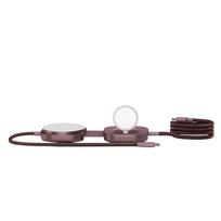 Zens Pro 3 2-in-1 Induction Charger + Apple Watch Qi2 15W Charging USB-C/USB-C, cherry