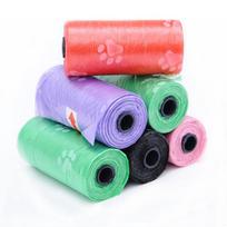 Katės Šuns Kakų Maišeliai Lauko Namelis Šunims Švarus Papildomas Šiukšlių Maišas Šunų Aksesuarai. 5 Rolls 75pcs bags red