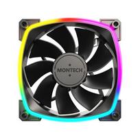 Montech RX120 PWM Computer Case Fan, 12 cm, Black, 3-pack