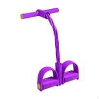 Fitness Resistance Band 4 Tube Pedal Ankle Puller Portable with Handle Multifunctional žalia