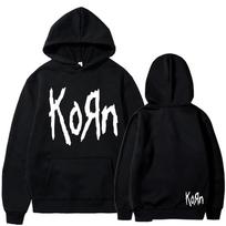 Korn Roko Grupė Raidės Gobtuvėlis Vyrams Moterims Hip Hop Harajuku Gobtuvėliai Laisvalaikio Aukštos Gatvės Palaidinė Ruduo Žiema Unisex Palaidinės M black