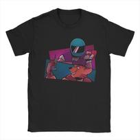 Men T-Shirt Hotline Miami Vintage Pure Cotton Tees Short Sleeve Chicken T Shirt O Neck Tops Party 4XL blue