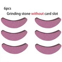 6Pcs Fast Grinding Sharpening Small Whetstone with Teeth Portable Chainsaw Sharpener Durable Practical rožinė