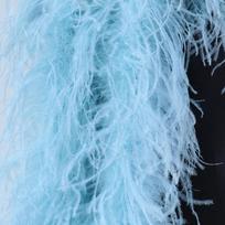 DIY 6/10/12/15/20Ply Fluffy Ostrich Feather Boa Shawl 0.5M Natural Ostrich plume Decoration Ribbon Scarf for Bride Dress Accessories 6Ply 0.5M šviesiai mėlyna spalva