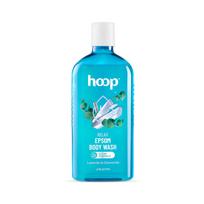 hoop Epsom Body Wash | Epsom Salt Body Wash For Shower, Hand & Foot Soak, Workout Recovery, Bath Salt, Relaxation, Skin, Feet, Lavender | 300 ml blue