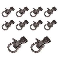 M-Modern-Screw Pin Adjustable Metal For Paracord Buckles Bows Clasps Shackle Anchors For Paracord Bracelet Belt 10Pcs Set gray