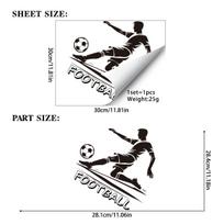 World Cup Football Soccer Wall Sticker Self-Adhesive Removable for Home Party Room Fan Sports Decor 30cmx30cm įvairiaspalvis