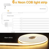 Tuya Zigbee LED Neon Light Strip 24V 6 in 1 1M 2M Dimmable Tape For Under Cabinet Acoustic Wooden Panel TV Background Wall Decor 1M