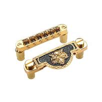 Professional Adjustable Roller Saddles Guitar Bridge Tigers Face 6 String Guitar Bridge for Electric Guitar Accessories 1 beige