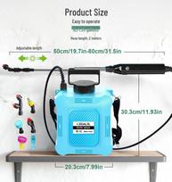 Electric Gardening Sprayer 5-8L: Long Battery, High-Pressure for Irrigation, Pest & Cleaning blue