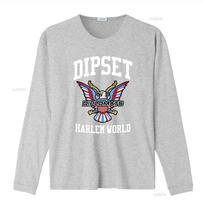 Dipset Diplomatai Harlem Pasaulis Juodi Marškinėliai su Erelio Spauda vintage Skalbti Universalus Grafinis Viršus Kasdieniam Dėvėjimui mada 6XL white