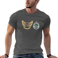 Ratchet And Clank Neon Sign Tshirt Basic Crew Neck Short Sleeve Top 3XL black
