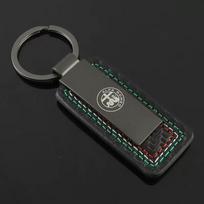 1 vnt. Prabangūs odiniai automobilio ženkleliai Raktų pakabukai Alfa Romeo Sportiva Giulia Giulietta 159 156 Stelvio Raktų pakabuko žiedai Automobilio aksesuaras SH2 gray
