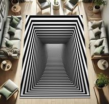 3D Vortex Illusion Rug for Living Room Rug Carpet,Area Rug Non Slip Floor Carpet Teen's Rug Kids Room Boy Room Rug Girl Room 80cmX120cm