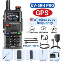 Baofeng UV-5RH PRO GPS Walkie Talkie Long Range Multi Band Wirless Copy Frequency NOAA Type-c Portable Tow Way Radio For Hunting US