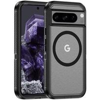 Google Pixel 8 Pro Case with Frame, MagSafe-Ready, Clear/Black