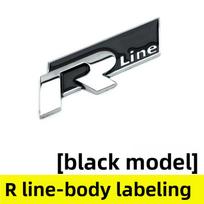 Metal Logo R Emblem Letters Car Front Grille Badge Rear Trunk Sticker For Volkswagen GolfR Tiguan Tiguan Allspace Passat Variant black
