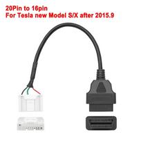 OBD Cable For Tesla Model 3 OBD2 Diagnostic Car Tools 12/20/26Pin Male Female to 16Pin Cable for Tesla Model Y X Auto Adapter for Tesla 20pin