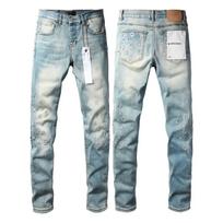Nauji Madingi Džinsai Vyrams Streetwear Klasikinis stilius Juodi Nudėvėti Streetwear Labai tamprios Skinny Mygtukai Suplyšusios Kelnės Prekės ženklas 38 gray