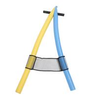 Sling Pool Noodle Soft Bendable Safe A Shape Foam Swim Float Stick with Handle for Kids Adults gray