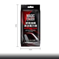 Car Glass Oil Film Removal Sponge Magic Eraser Strong Decontamination Cleaning Tool 1PC black