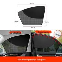 Magnetinis automobilio lango saulės skydelis ir tinklelis nuo uodų - Šilumos izoliacija, privatumas ir apsauga nuo saulės gray