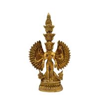 Pure Brass Tara Devi Murti For Home & Decor Showpiece, Handmade Tara Rani Idol brown