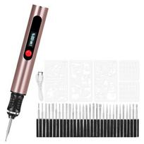 Polishing Pen Cordless Rotary Tool Ultra Long Run Time Fast USB-C Charging Mini Engraving Polishing Tool Jewelry Wood Metal Nail Art DIY Crafts rožinė