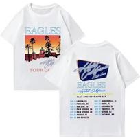 Naujas 2026 m. Amerikos erelių Roko Nauja Grupė Grupės Muzika Klasikinis 3D Spausdintas Marškinėliai Marškiniai unisex gatvės stiliaus Retro Viršutinė dalis Apranga 3XL gray