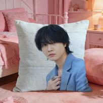 Sakurada Dori Actor Cushion Cover Premium Comfort Reversible Pillow Cove Two In One Design For Any Room  Car Interior 30X30cm black
