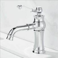 Chromuoti praustuvo maišytuvai Modernūs auksiniai stalviršio montavimo vonios maišytuvai Aukšti vonios praustuvo maišytuvai Chrome gray