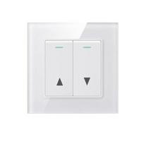 Elektrinių žaliuzių jungiklio panelė, 86 tipo automatinio atstatymo aukštyn ir žemyn jungiklis roletams AC110-250V white