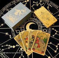 Klasikinis Waite vandeniui atsparus Tarot kortų rinkinys su vadovu - Aukštos kokybės plastikinės kortos English Manual brown