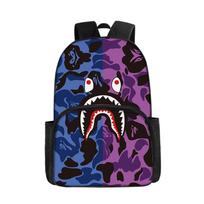 Rainbow Friends Student School Bag Backpack Backpack (double zipper) black