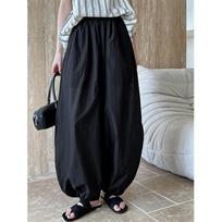 Women's Elastic Waist Balloon Pants Loose Fit Casual Cotton Blend Harem Pants For Summer M juoda