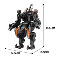 MOC Movie District 9 Big Prawn Robot Building Blocks Model District 9 Alien Armor Building Blocks Set Toys Kids Birthday Present gray