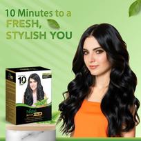 Nisha Quick Color Henna Based Hair Colour, Long Lating Color, Full Grey Covereage, No Ammonia, Hair Color in Just 10 Minutes (Natural Black, 60g) beige