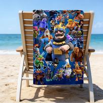 Clash Royale Heroes Collage Beach Towel - Soft, Absorbent Microfiber, Lightweight, Ideal for The Beach, Parties, Travel, Camping fan gifts 70cmx140cm(27x55inch)