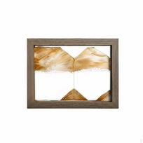 Rotating Dynamic Sand Display Degree Rotation 3D Moving Picture EverChanging Scenery Yellow_Frame beige