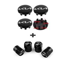 4Pcs Car LogoTire Valve Caps Dust Accessories With ITUT Wheel Center Hub Cap For KIA GT RIO Ceed Picanto Pegas Sorento Niro Soul KX5